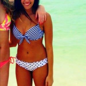 Xhilaration striped bikini top